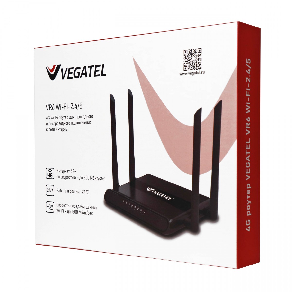 Роутер 4G VEGATEL VR6 Wi-Fi-2,4/5 — Оборудование Titan. Усиление сигнала  сотовой связи и интернета